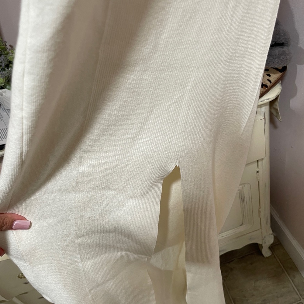 NWT Jacquemus La Robe Arnesi Ribbed Knit Dress Off-White - Picture 7 of 7